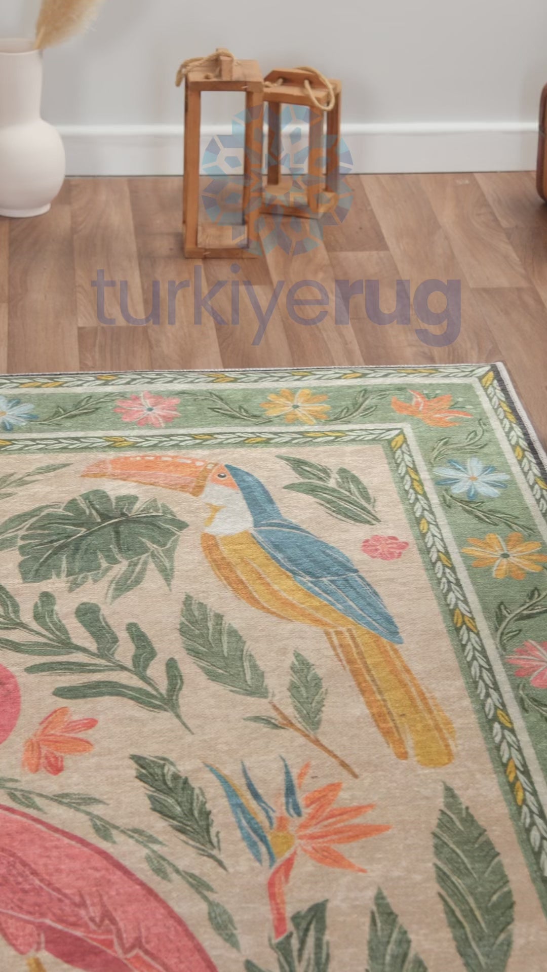 Flamingo Desenli Renkli Mutfak Koridor Yolluğu -NW 150