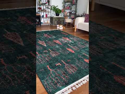 Yaşam Ağacı Desenli Bambu Halı – SH 370