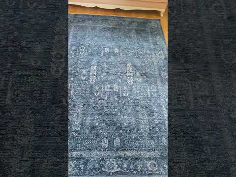 Vintage Mavi Dokuma Halı